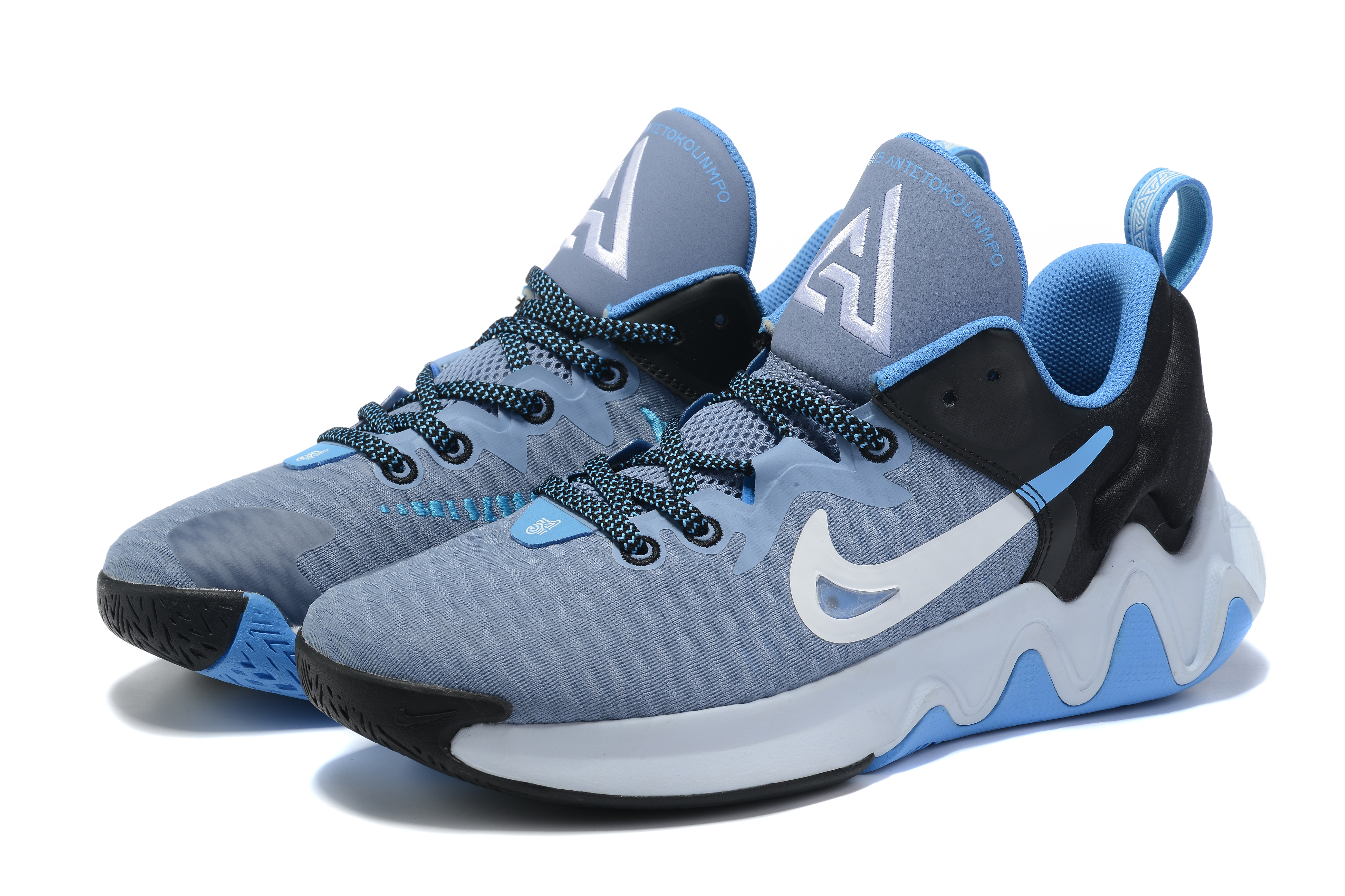 2022 Nike Giannis Immortality Grey Blue Black Shoes - Click Image to Close
